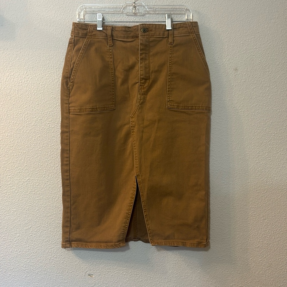 Banana Republic Brown Pencil Skirt Knee-Length Casual
